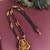 Gold plated temple stone black beads necklace