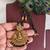 Gold plated temple lakshmi black beads necklace