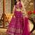 RANI PINK DOLA SILK SEQUINS ZARI EMBROIDERED LEHENGA CHOLI