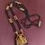 Gold plated temple balaji black beads neckalce