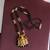 Gold plated temple balaji black beads neckalce