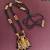 Gold plated temple balaji black beads neckalce