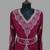 Maroon color luxurious Handmade Moroccan Kaftan with hijjab