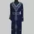 Navy-Blue color Handmade Moroccan Kaftan with hijjab
