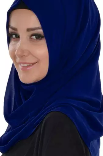 Navy-Blue color Handmade Moroccan Kaftan with hijjab