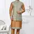 Beige dupion silk embroidered kurta pajama and nehru jacket