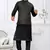 Black dupion silk embroidered kurta pajama and nehru jacket