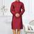 Maroon faux banarasi embroidered kurta pajama and nehru jacket