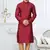 Maroon faux banarasi embroidered kurta pajama
