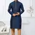 Blue faux banarasi embroidered kurta pajama