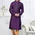 Purple faux banarasi embroidered kurta pajama