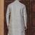Grey faux banarasi embroidered kurta pajama and nehru jacket