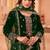 Green color velvet embroidery work wedding wear salwar suit