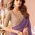 Light purple georgette saree with heavy embroidered blouse and designer lace border  for weddings & special occasions