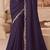 Purple georgette saree with heavy embroidered blouse and designer lace border  for weddings, festive celebrations