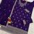 Purple georgette semi stitched suit with heavy embroidery work