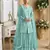Sky blue heavy net readymade suit with embroidery & sequence work