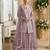 Purple heavy net readymade suit with embroidery & sequence work