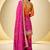 Pink chinon silk readymade suit with sequence work