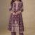 Purple chinon silk semi stitched suit with embroidery & sequence work