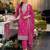 Rani pink heavy chinon reaymade suit with embroidery & sequence work