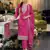 Rani pink heavy chinon reaymade suit with embroidery & sequence work