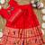 red soft silk paithani design pattu pavadai for girls ethnic wear