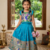 firozi soft silk paithani design pattu pavadai for girls ethnic wear