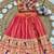 coral soft silk paithani design pattu pavadai for girls ethnic wear