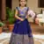 navyblue soft silk paithani design pattu pavadai for girls ethnic wear