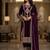 Purple color velevt fabric designer embroidery work suit