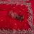 Red Color Embroidered Chiffon Saree
