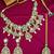 Gold plated green meenakari necklace set with maang tikka