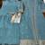 Sky blue embroidered Chinon Shrug Set