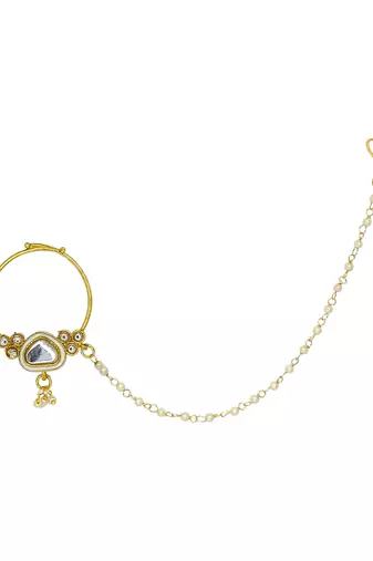 Gold plated kundan bridal jewellery set
