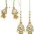 Gold plated kundan bridal jewellery set