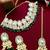 Gold plated kundan green choker set
