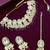 Gold plated kundan maroon choker set