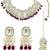 Gold plated kundan maroon choker set