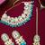 Gold plated kundan turquoise choker set