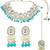 Gold plated kundan turquoise choker set