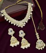 Gold plated cubic zircon necklace set