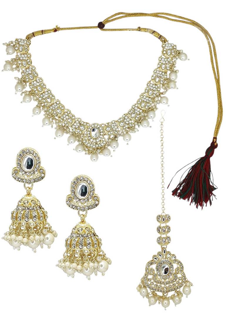 Gold plated cubic zircon necklace set