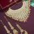 Gold plated maroon kundan bridal necklace set