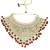 Gold plated maroon kundan bridal necklace set
