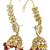 Gold plated maroon kundan bridal necklace set