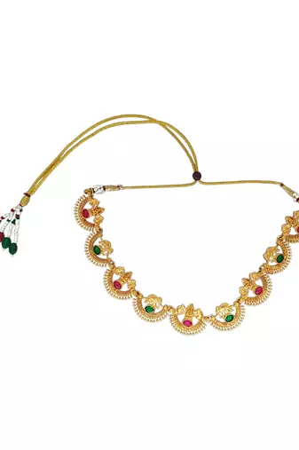 Gold plated multi temple necklace set