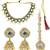 Gold plated garvi kundan necklace set