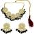 Gold plated black kundan necklace set