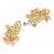 Gold plated peach kundan necklace set